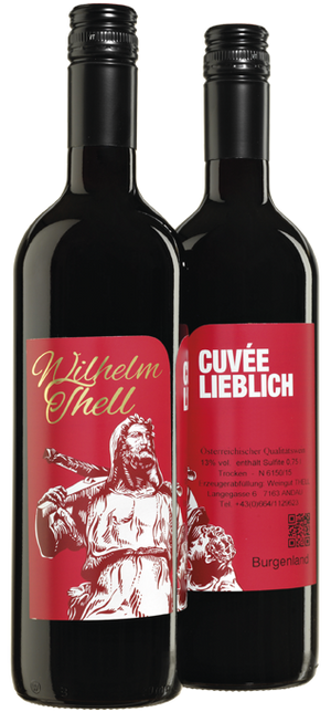 Rotwein Cuvee Lieblich (ist halbtrocken) 2017 von Wilhelm Thell.