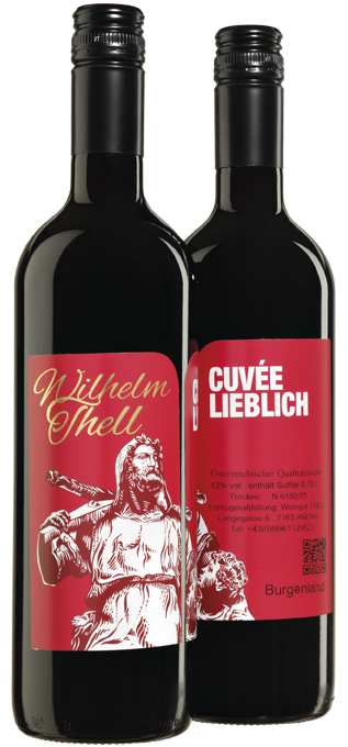 Rotwein Cuvee Lieblich (ist halbtrocken) 2017 von Wilhelm Thell.
