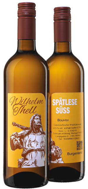 Spätlese Süß Bouvier Jahrgang 2019 Weißwein von Wilhelm Thell 0,75 l